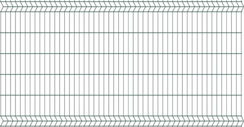Panel ogrodzeniowy 3D zielony, 123x250 cm, oczko 75x200 mm, drut 3.2 mm
