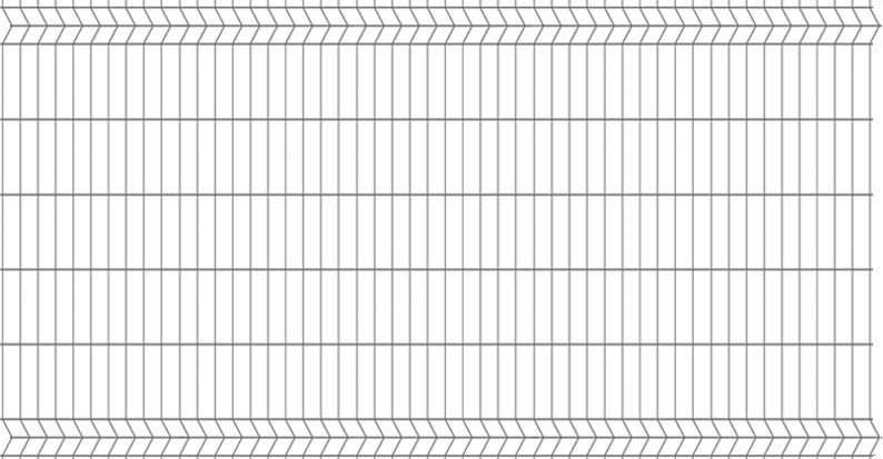 Panel ogrodzeniowy 3D ocynk, 123x250 cm, oczko 75x200 mm, drut 3.2 mm