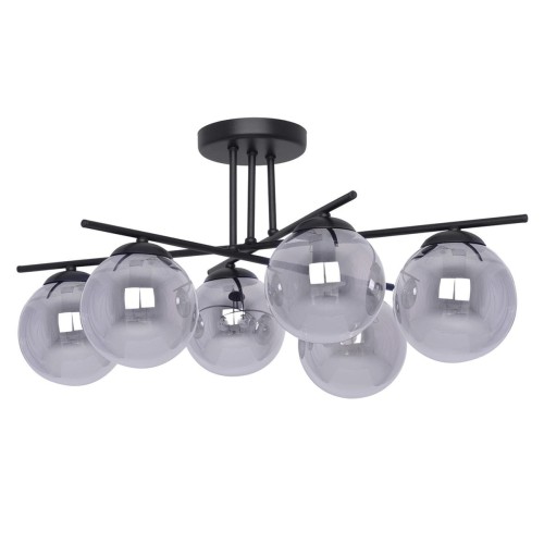 Gamma lampa sufitowa 6xE14 czarna/grafitowa K-5167