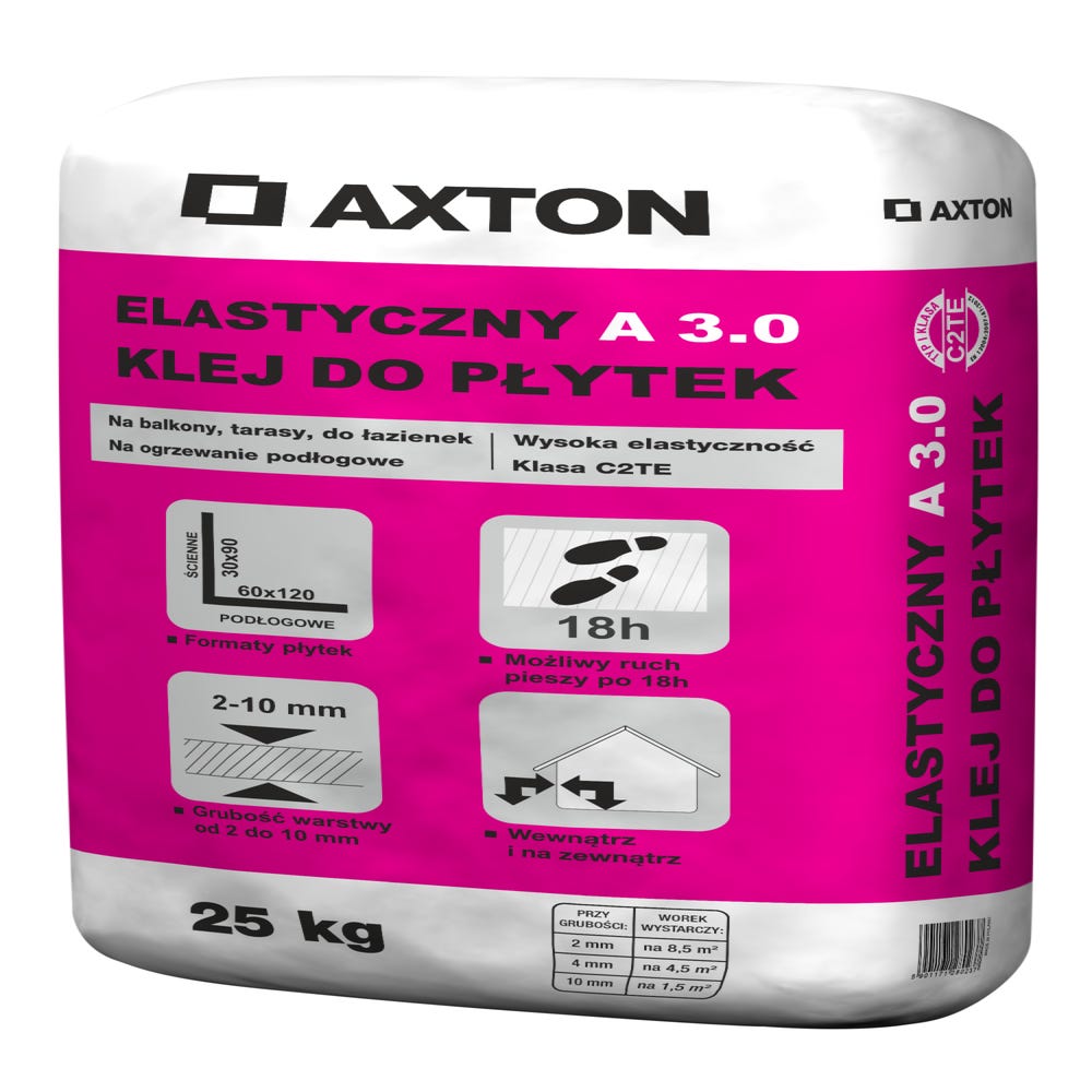 Zaprawa klejowa Elastyczna 25 kg. AXTON 5901171280237