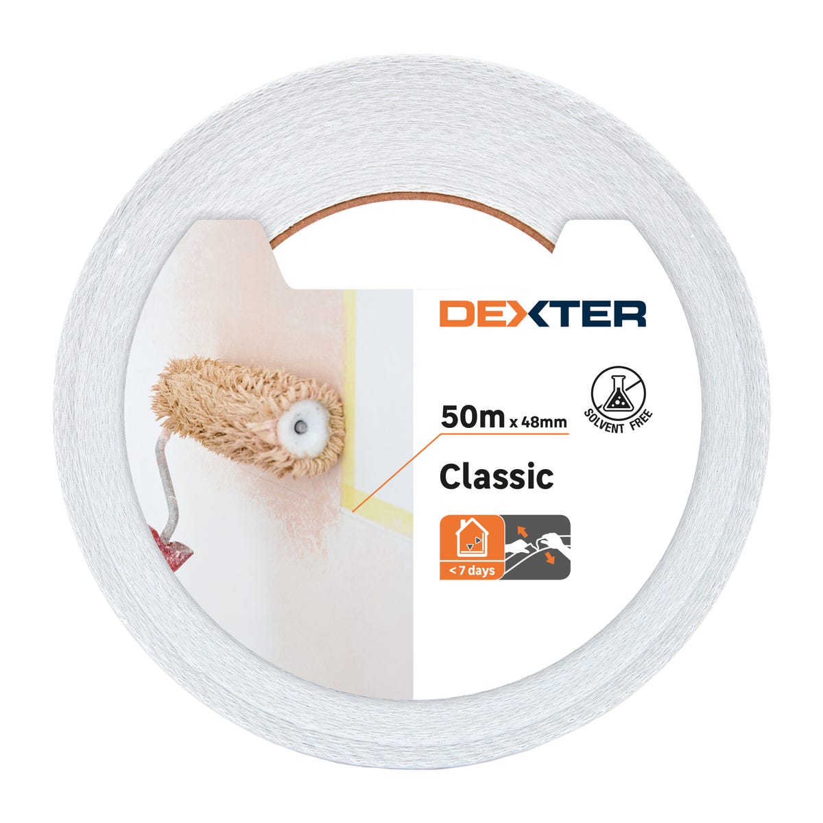 Taśma malarska biała 48 mm x 50 m Dexter 3276007617139