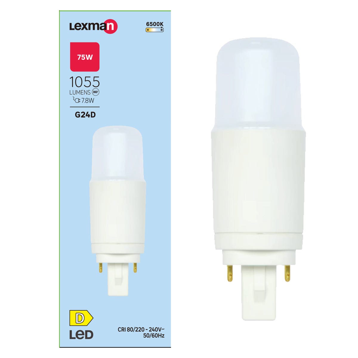 Żarówka LED G24D3 7,8 W 1055 lm Zimna biel Lexman