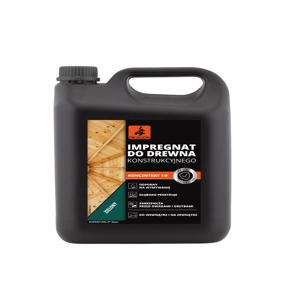 Impregnat do drewna konstrukcyjnego zielony 5 kg Dragon 5903649079336