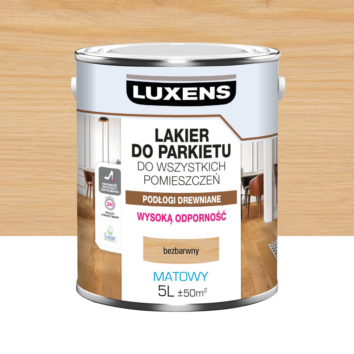 Lakier do parkietu 5 l Bezbarwny Mat Luxens 3276007235074