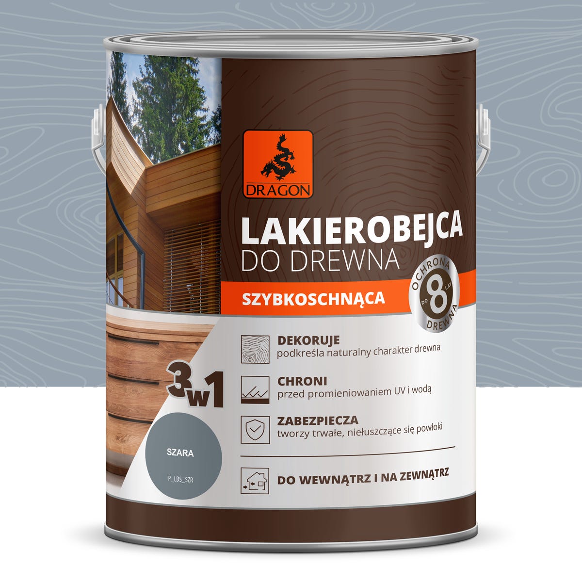 Lakierobejca Szybkoschnąca 2.5 l Szary Dragon 5903649063502