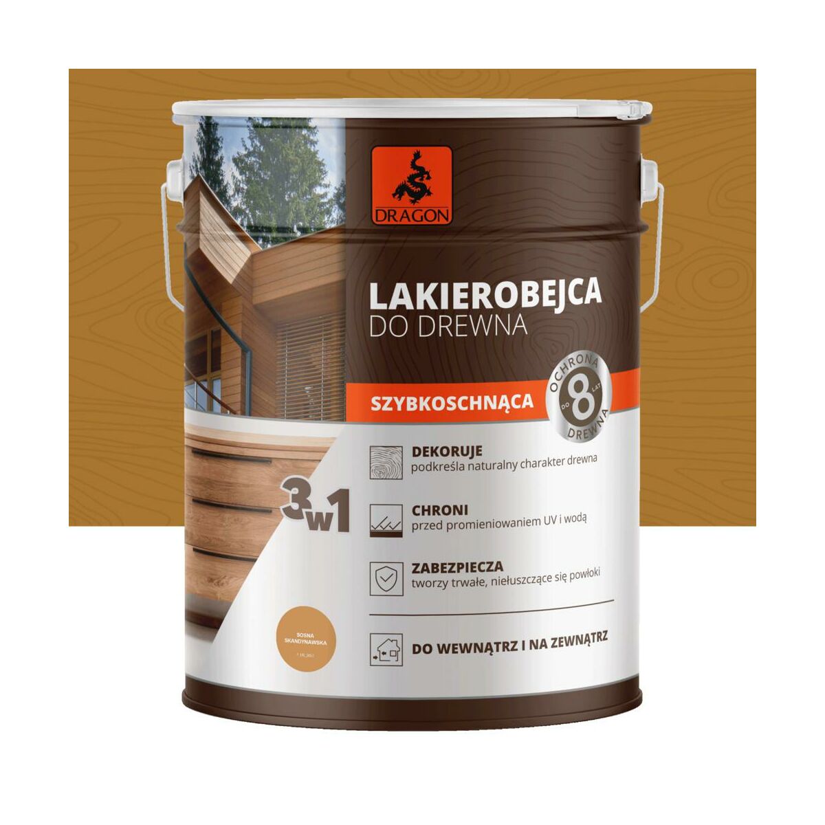 Lazura i lakierobejca 5 l Sosna Skandynawska 5903649066336