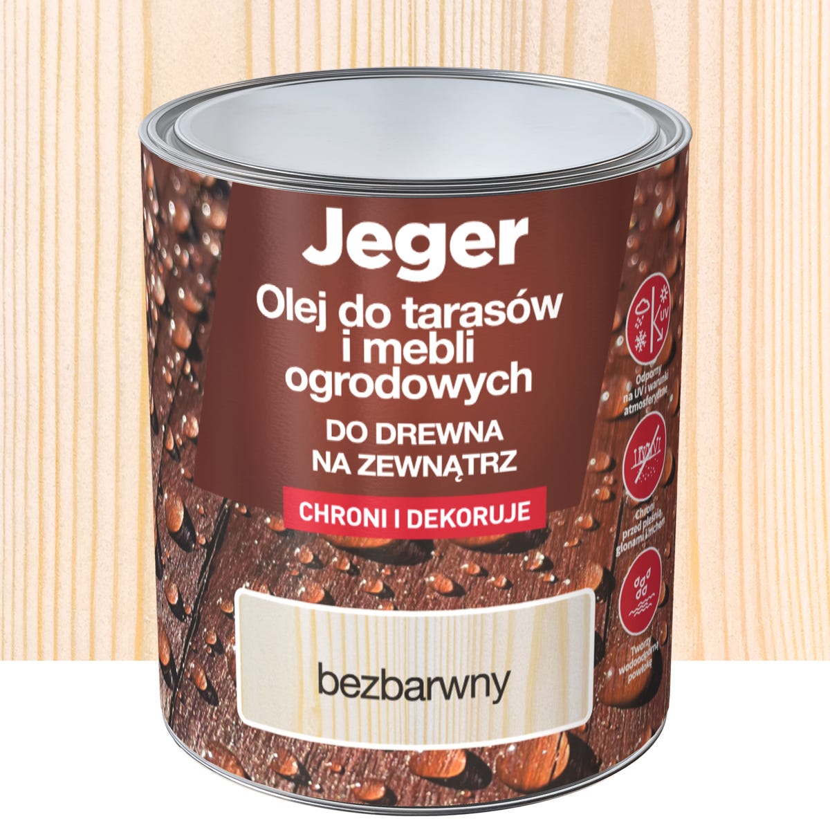 Olej do tarasów Transparentny 0.7 l Jeger 5904804910464