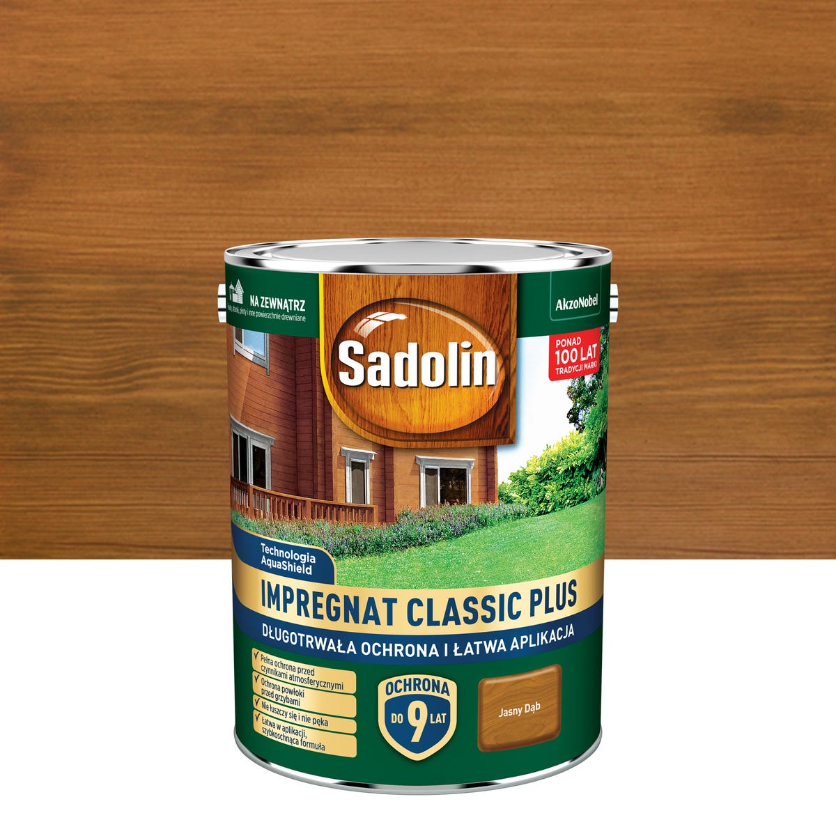 Impregnat do drewna Classic Plus 4.5 l Jasny dąb Sadolin 5904078217245