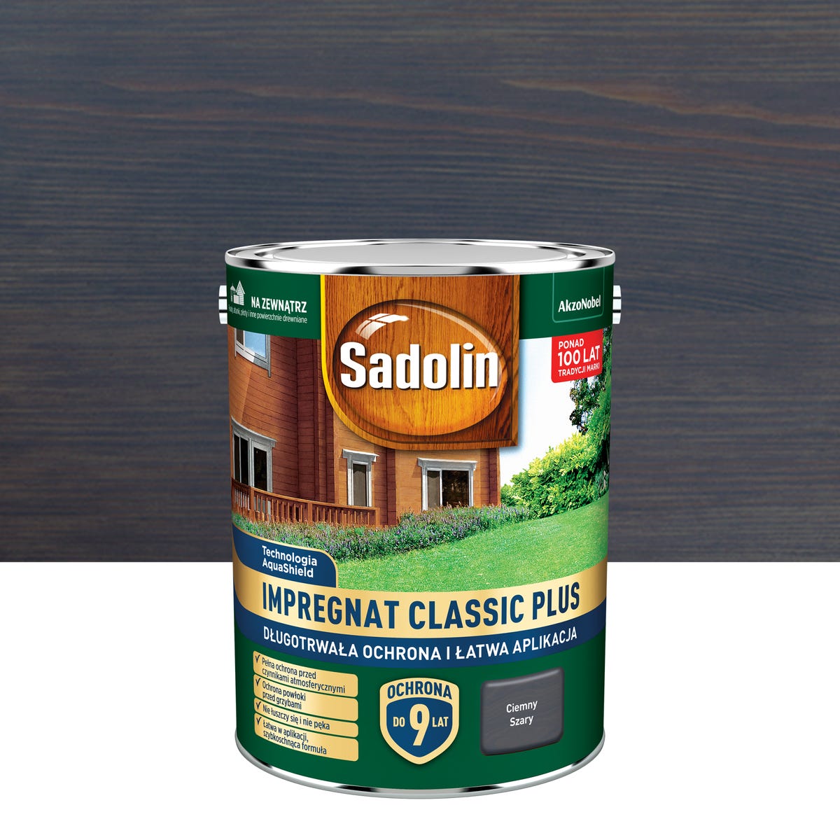 Impregnat do drewna Classic Plus 4.5 l Ciemnoszary Sadolin 5904078217191