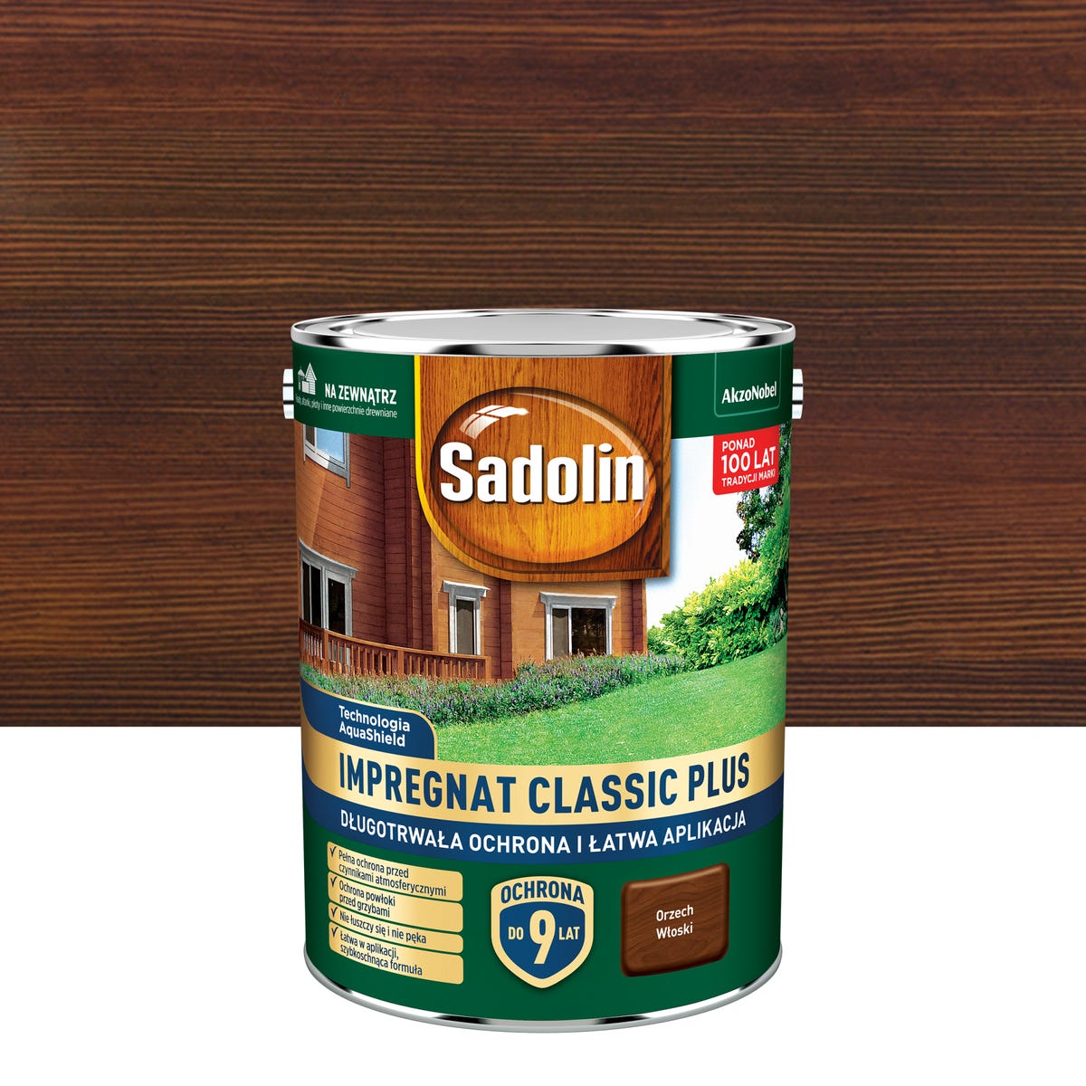 Impregnat do drewna Classic Plus 4.5 l Włoski orzech Sadolin 5904078217214