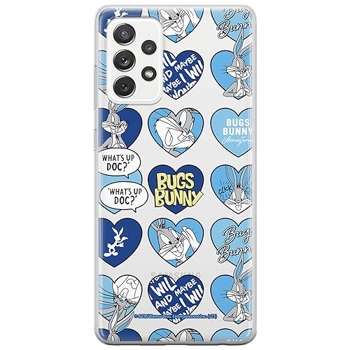 ERT GROUP etui na telefon Samsung A52 5G / A52 LTE 4G / A52S 5G, case oryginalny i oficjalnie licencjonowany przez Looney Tunes, wzór Bugs 021, plecki z TPU częściowo przeźroczyste