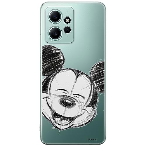 Etui Mickey 016 Disney Nadruk częściowy Przeźroczysty Producent: Xiaomi, Model: REDMI NOTE 12 4G