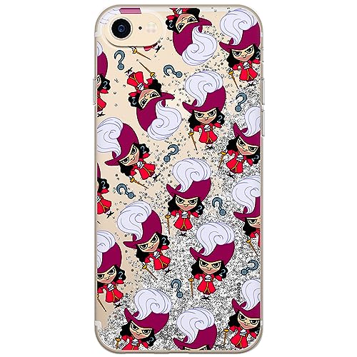 ERT GROUP etui na telefon Apple Iphone 7/8/ SE 2/ SE 3, case oryginalny i oficjalnie licencjonowany przez Disney, wzór James Hook 002, optymalnie dopasowane, z efektem płynnego brokatu