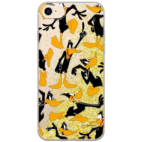 ERT GROUP etui na telefon Apple Iphone 7/8/ SE 2/ SE 3, case oryginalny i oficjalnie licencjonowany przez Looney Tunes, wzór Duffy 002, optymalnie dopasowane, z efektem płynnego brokatu