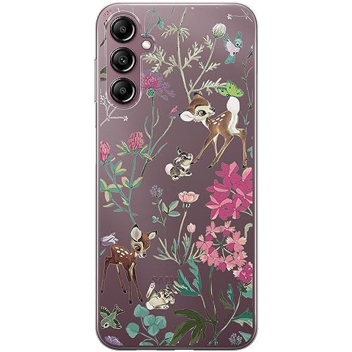 ERT GROUP etui na telefon Samsung A14 4G/5G, case oryginalny i oficjalnie licencjonowany przez Disney, wzór Bambi & Friends 001, optymalnie dopasowane, plecki z TPU częściowo przeźroczyste