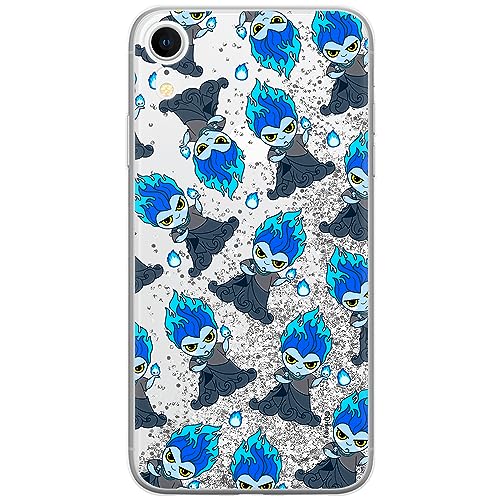 ERT GROUP etui na telefon Apple Iphone XR, case oryginalny i oficjalnie licencjonowany przez Disney, wzór Hades 002, optymalnie dopasowane, z efektem płynnego brokatu