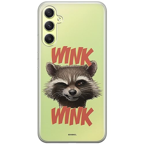 Etui Rocket 003 Marvel Nadruk częściowy Przeźroczysty Producent: Samsung, Model: A34 5G