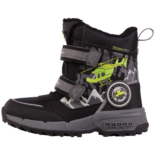 Kappa Deutschland Unisex Kod stylu dziecięcego: 261046k Mountres Tex K śniegowce, Black Lime, 27 EU
