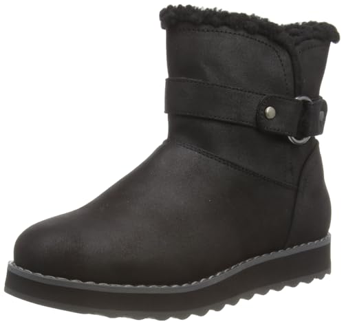 Skechers Damskie przytulne kapcie na ognisko, szarobrązowe, 3,5 UK, brązowy (taupe), 36.5 EU