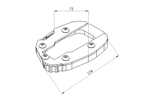 Puig 20276N Przedłużenie podpórki ze standardowym zawieszeniem, czarne