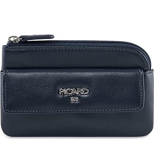 Picard Damskie etui na klucze BINGO z prawdziwej skóry, małe, z zamkiem błyskawicznym, etui na klucze, na co dzień, na wyjście, Ozean, jeden rozmiar, Etui na klucze