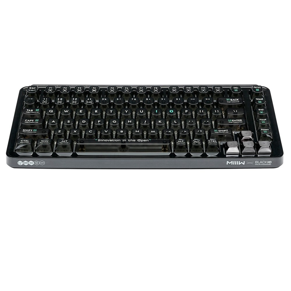 MIIIW BlackIO 83 Kailh Jellyfish Switch Triple Modes Mechanical Keyboard 83 Keys - Dark Silver