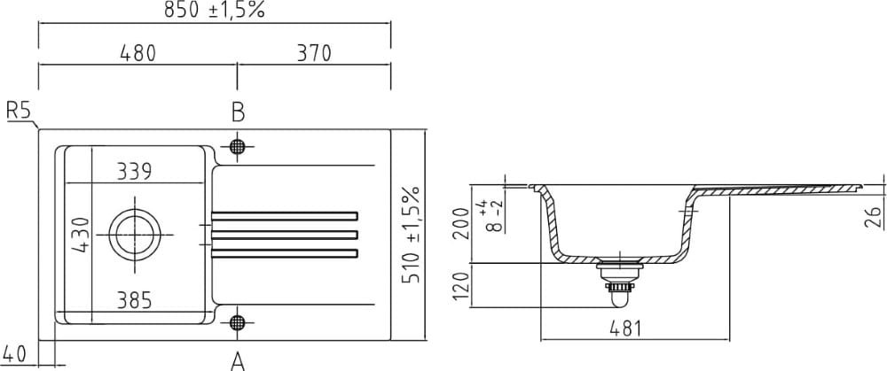 SystemCeram KARA 85 GRONLAND 12 (biały połysk) (50000112)