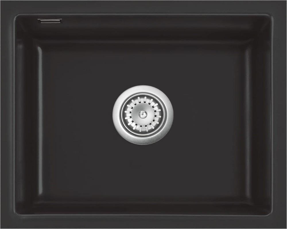 Zlew SystemCeram MERA 57-F/O NIGRA 87 (czarny mat) (51570187)