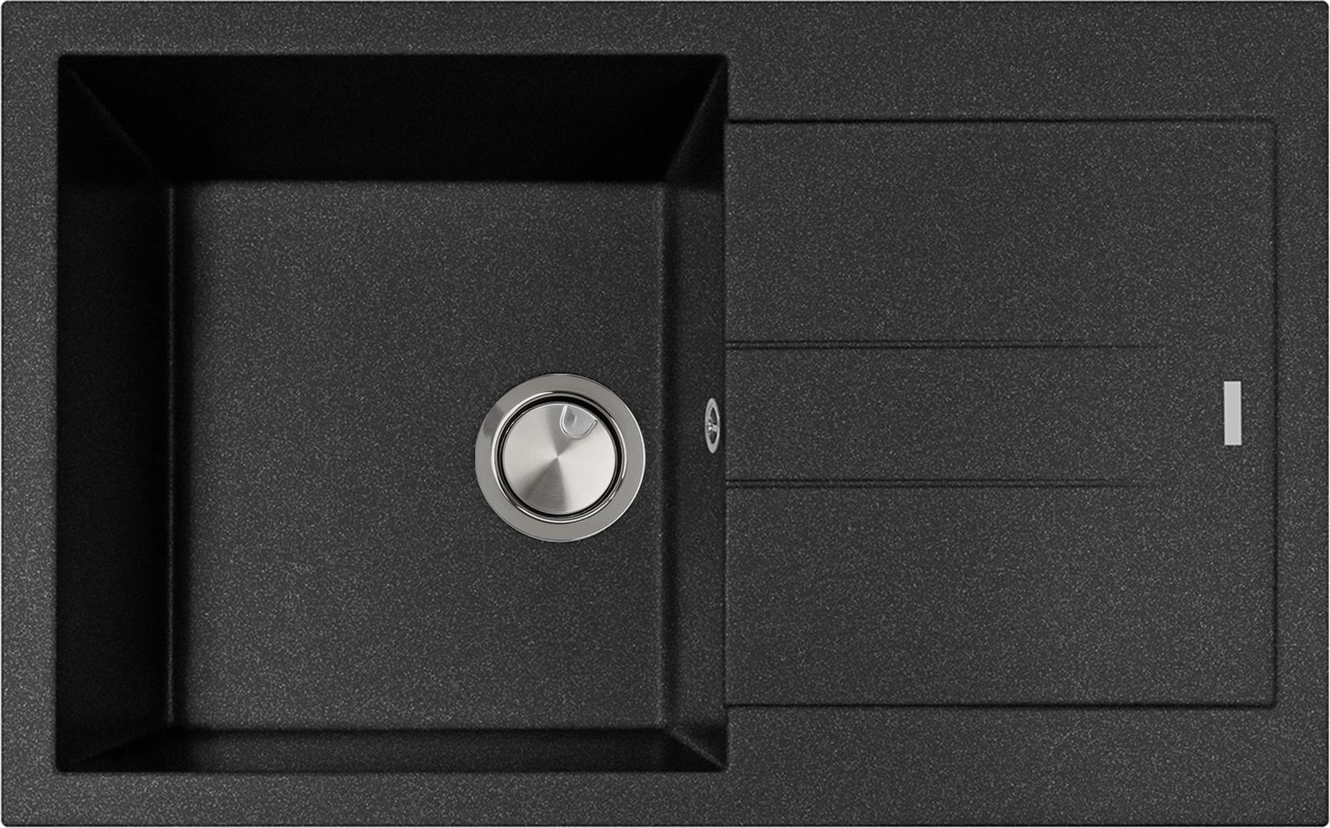 Zlew PLADOS ELEGANCE 78.10 CZARNY METAL (black metalik 44) (AM781044)