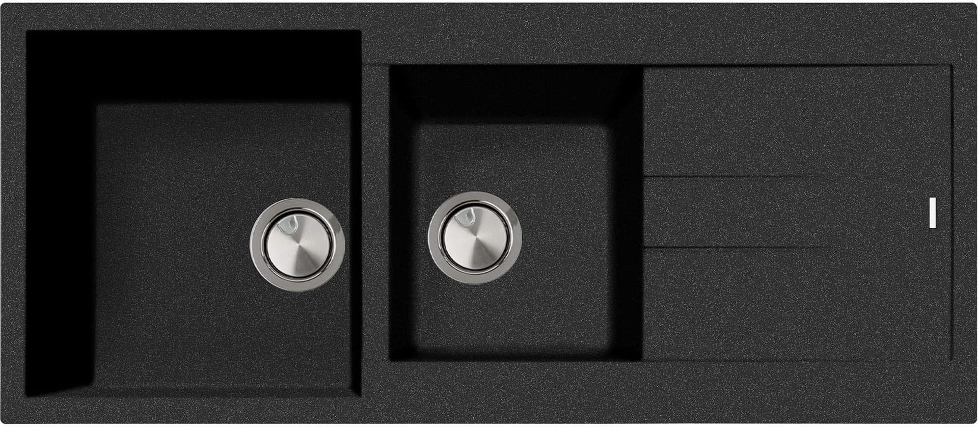 Zlew PLADOS ELEGANCE 116.20 CZARNY METAL (black metalik 44) (AM1162044)