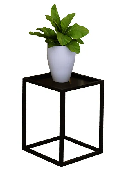 Czarny metalowy kwietnik w stylu loft W5-B27