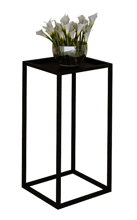 Czarny stojak na kwiaty w stylu industrialnym S4-T80