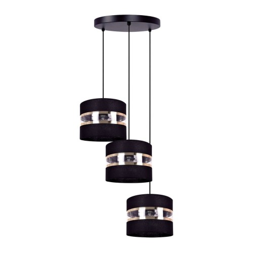 Nicea lampa wisząca 3xE27 czarna K-5202