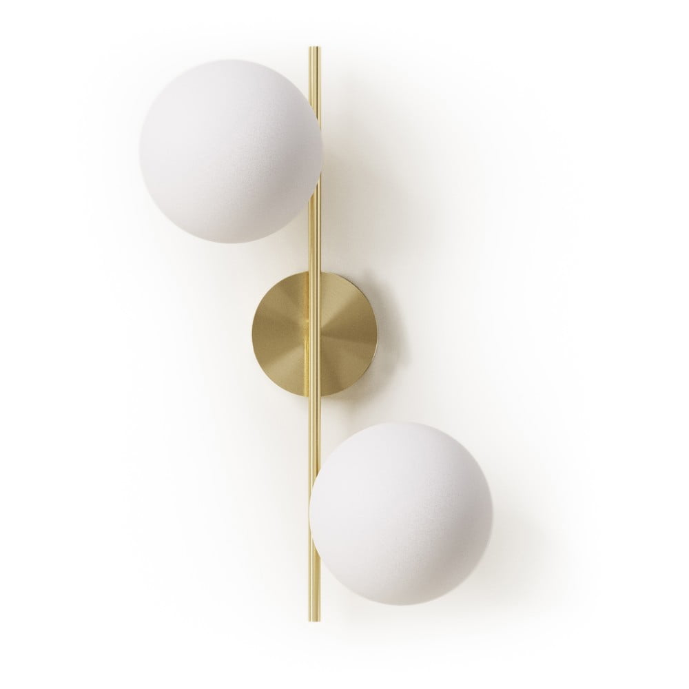 Kinkiet w biało-złotym kolorze ø 14 cm Mahala – Kave Home