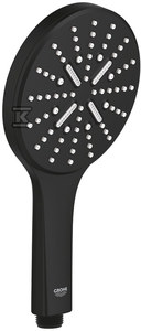 Rainshower SmartActive 130 - prysznic ręczny, 3 strumienie, ogranicznik 9,5 l/min., czarny mat