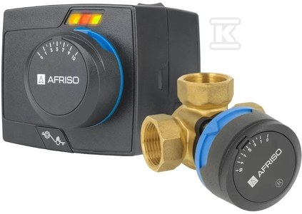 Zestaw regulacyjny ProClick: 3-drogowy obrotowy zawór mieszający ARV 384 Vario ProClick, DN25, Rp 1 cal, Kvs 4,5 - 12 m3/h + siłownik elektryczny ARM
