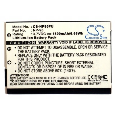 Cameron Sino Fuji NP-95 1800mAh 6.66Wh Li-Ion 3.7V Cameron Sino)