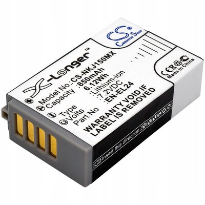 Cameron Sino Nikon 1 J5 EN-EL24 850mAh 6.12Wh Li-Ion 7.2V