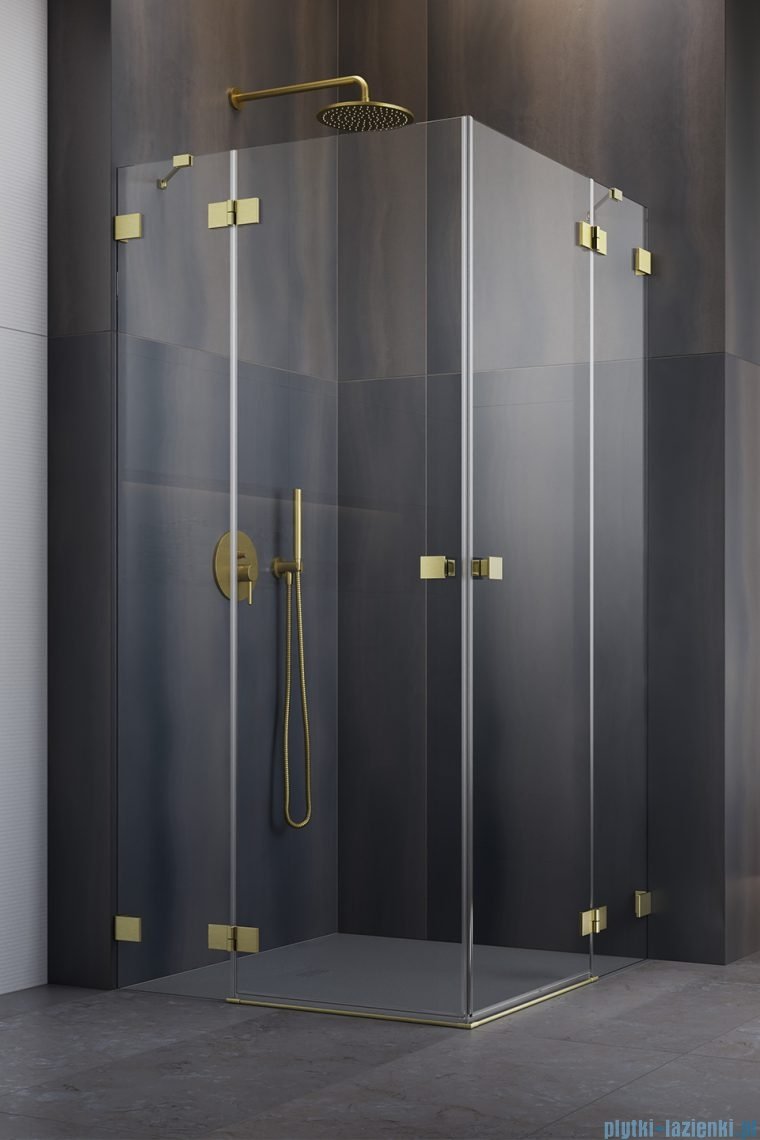 Radaway Essenza Pro Brushed Gold Kdd kabina 90x100cm szczotkowane złoto 10096090-99-01L/10096100-99-01R