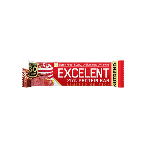 NUTREND Excelent Protein Bar - 85g - Baton Białkowy - Strawberry Cake Limited Edition  - Batony