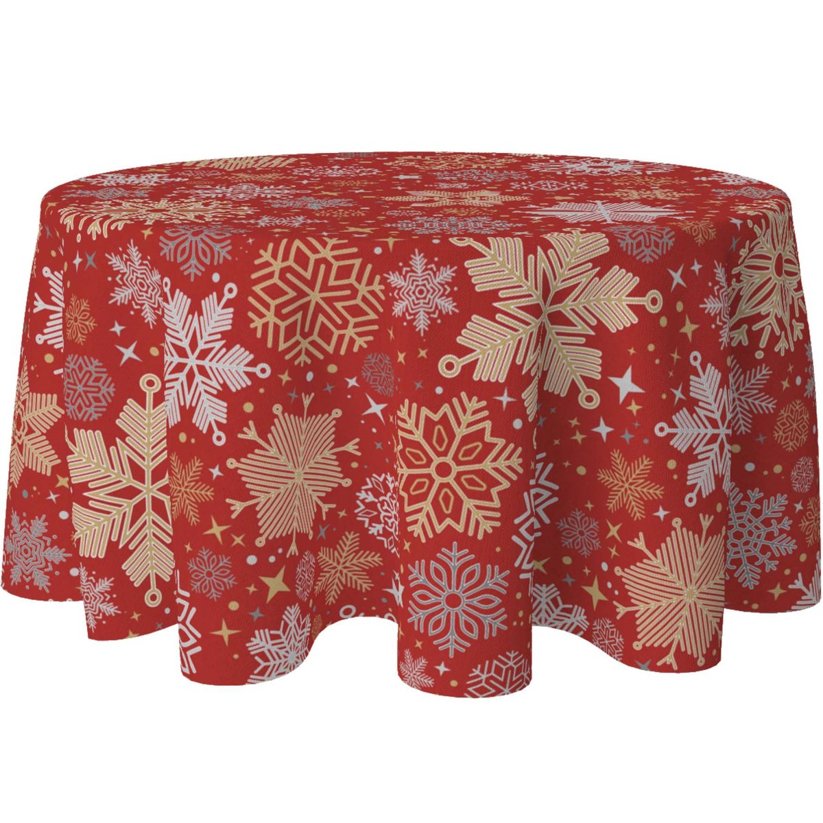 Obrus Świąteczny Okrągły Koło 140 cm Na Stół