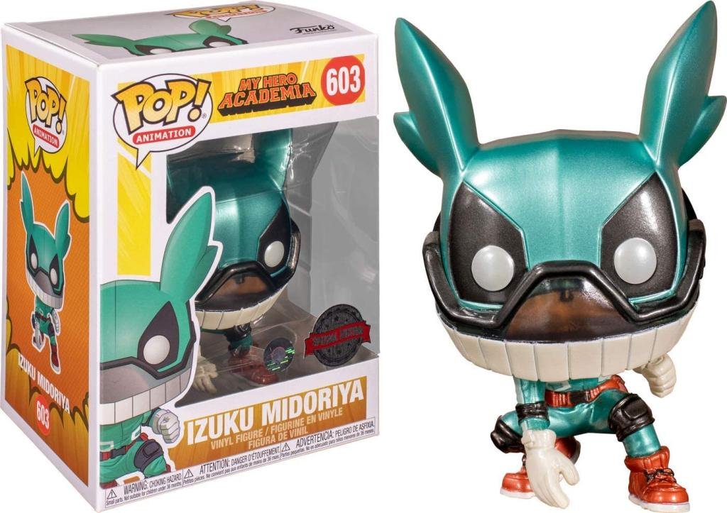 my hero academia - pop n° 603 - deku with helmet metal effect s.e.