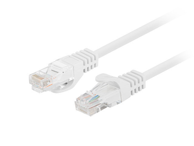 Lanberg, Patchcord KAT.6 UTP 2m Fluke Passed, biały, 10-pack