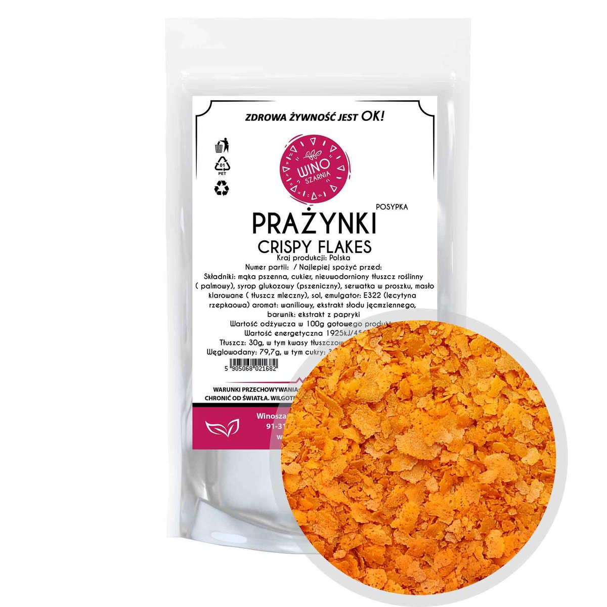CHRUPIĄCE PRAŻYNKI Z HERBATNIKÓW CRISPY FLAKES 80g