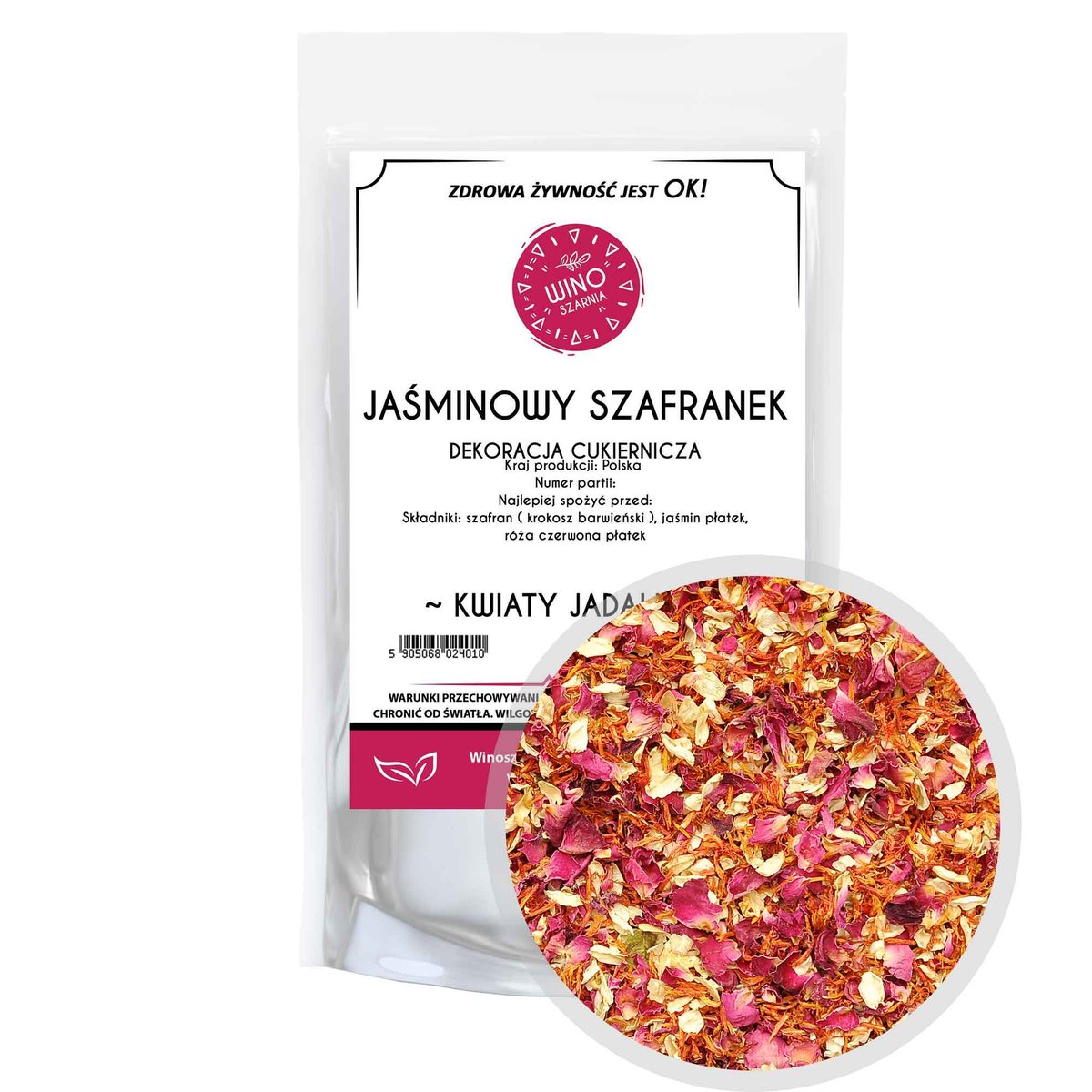 Kwiaty na tort Jaśminowy Szafranek - 10g