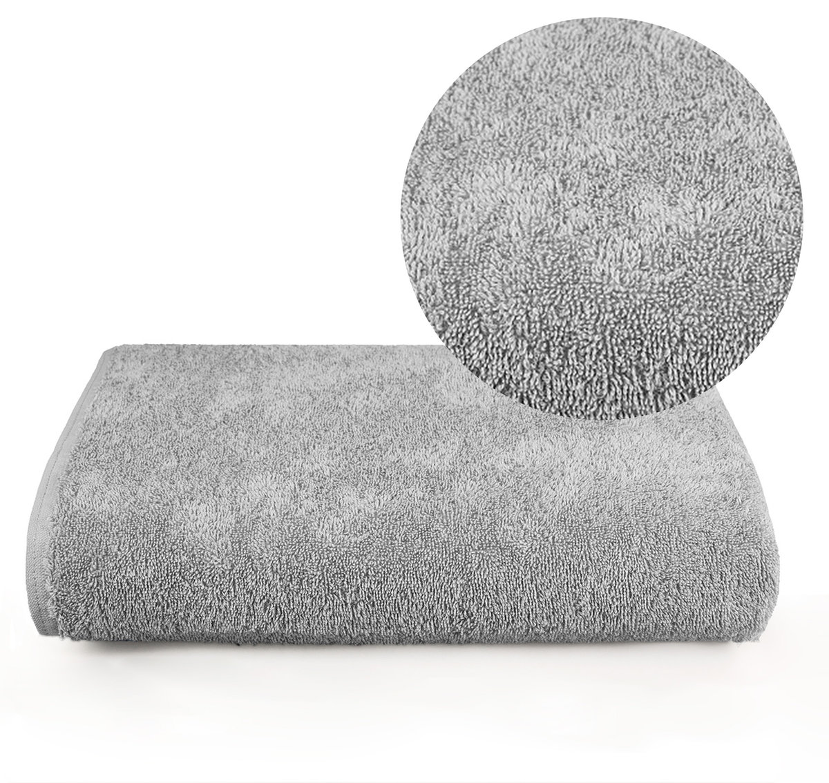Ręcznik SPA kąpielowy plażowy 450g/m2 szary bawełniany frotte 70x140 cm