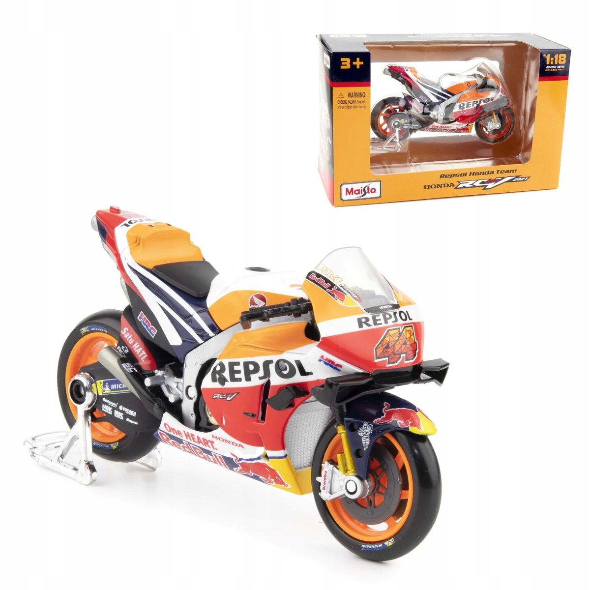 Honda Repsol Team Rc213V 2021 Motogp #44 Espargaro Model Skala 1:18 Maisto