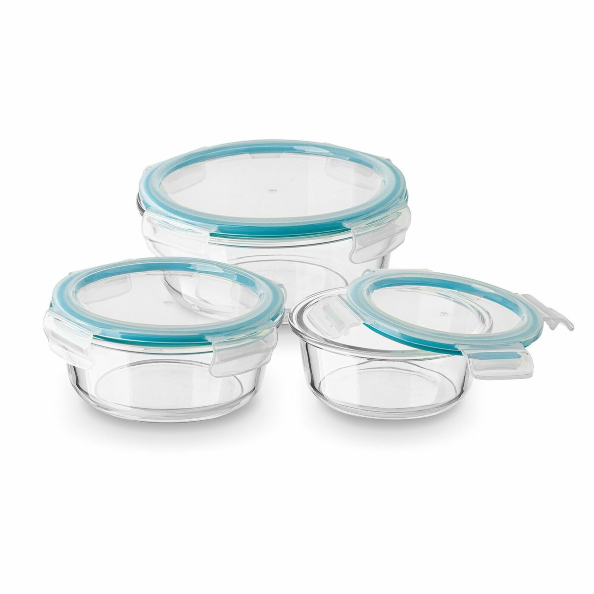 Pojemniki Szklane Okrągłe Z Pokrywkami Na Żywność Konighoffer X 3