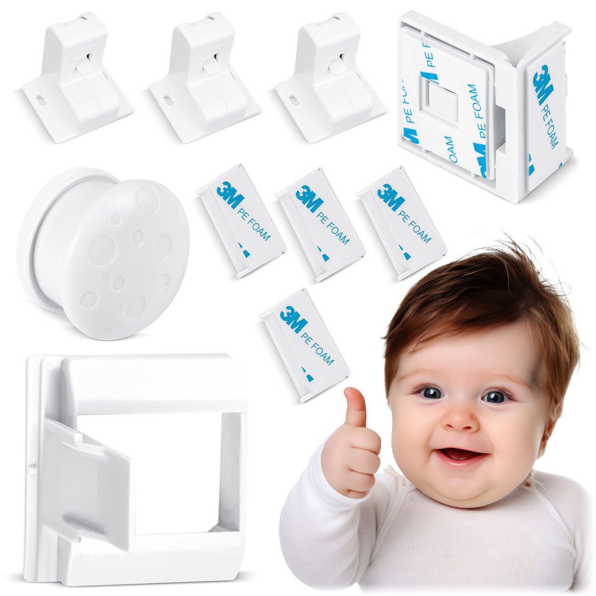 Magnetyczne zabezpieczenie do szafek szuflad blokada mebli 4 szt Ricokids