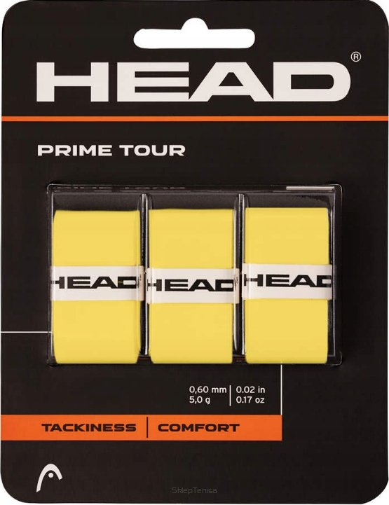 Owijki tenisowe wierzchnie Head Prime Tour x3 - żółta
